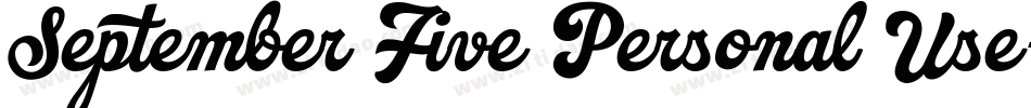 September Five Personal Use字体转换